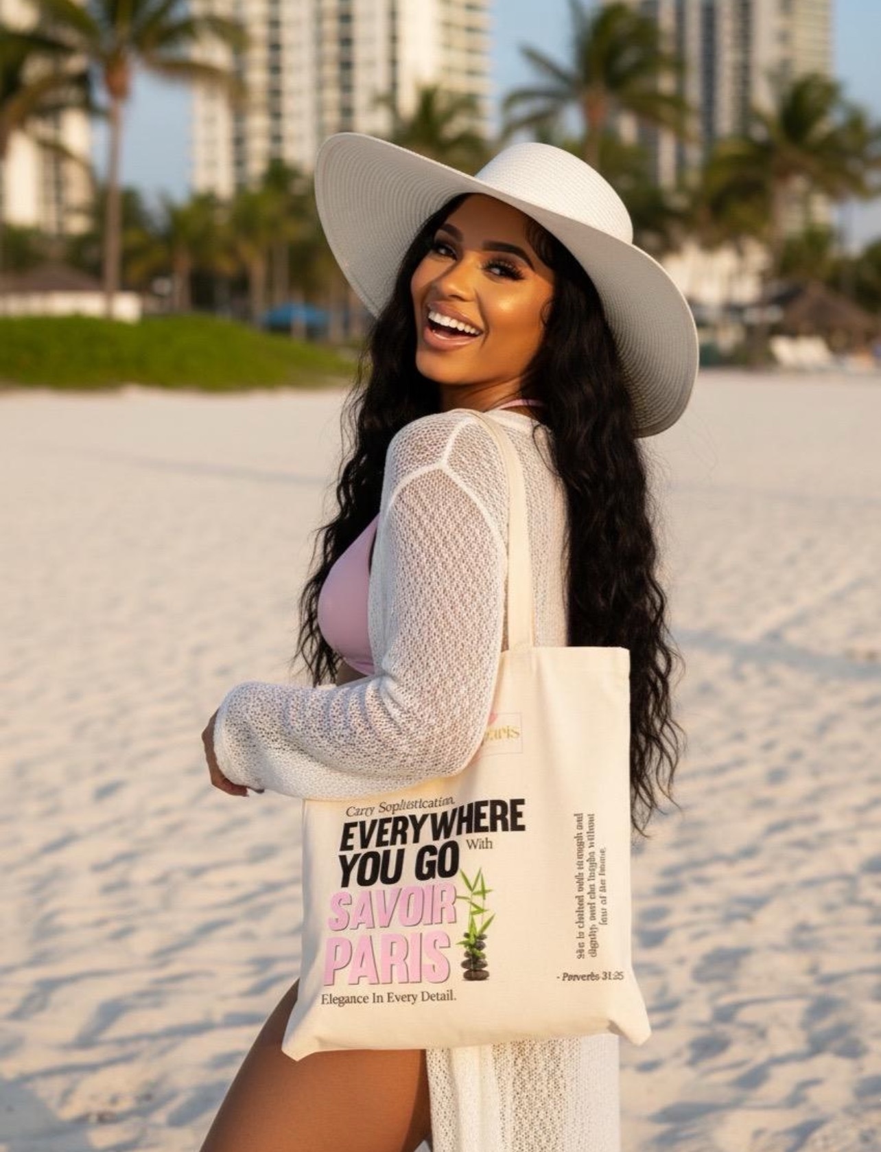 Savoir Paris Canvas Tote Bag Style 1 - Image 2